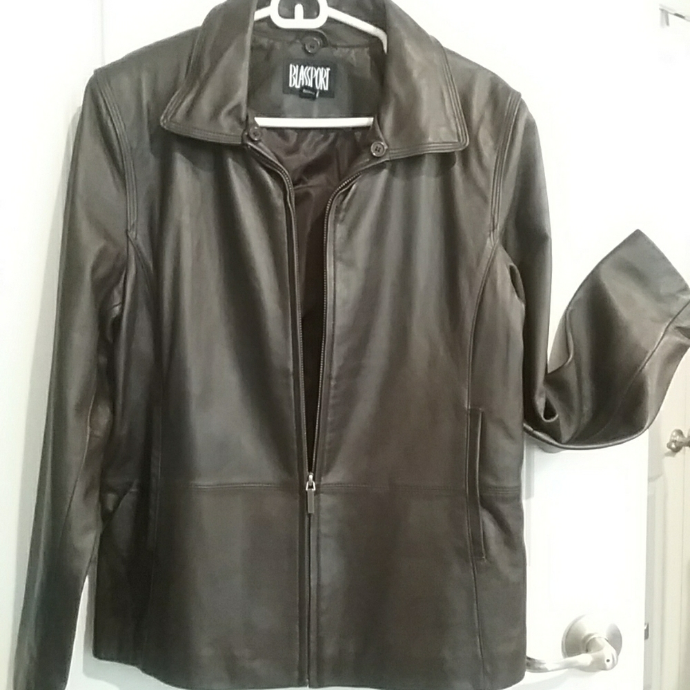 Blasssport Genuine leather jacket#140B